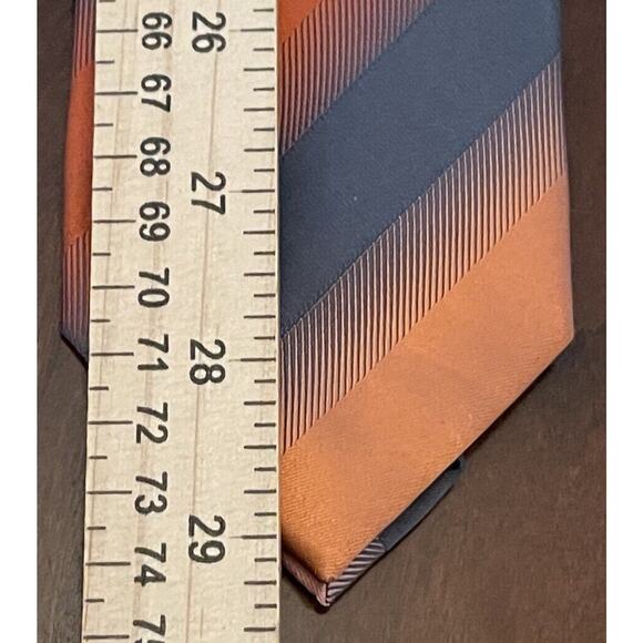 Bcbg Attitude Orange Gray Pink 100% Silk Men’s Neck Tie Made In China - Picture 5 of 9